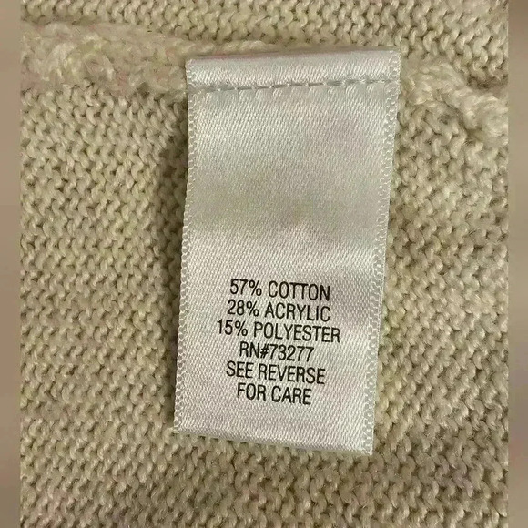 Croft & Barrow Mens Extra Soft Cream Crew Neck Sweater Size Large NWT - Picture 7 of 8